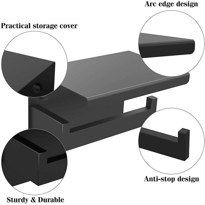 Toilet Paper Holder with Shelf, Toilet Paper Roll Holder