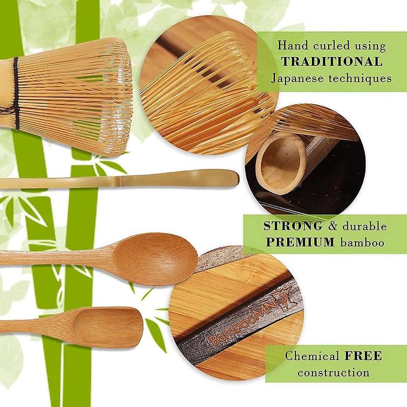 Traditional Handcurled 100 Tate Matcha Utensil 3pcs