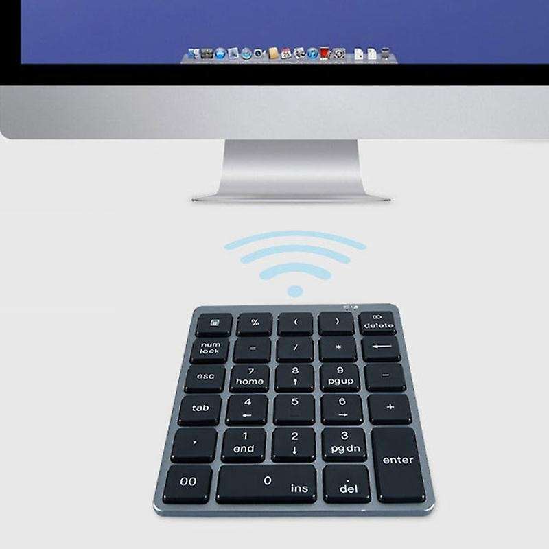 N970 Wireless Bluetooth Numeric Keypad with Usb Hub Dual Modes Black