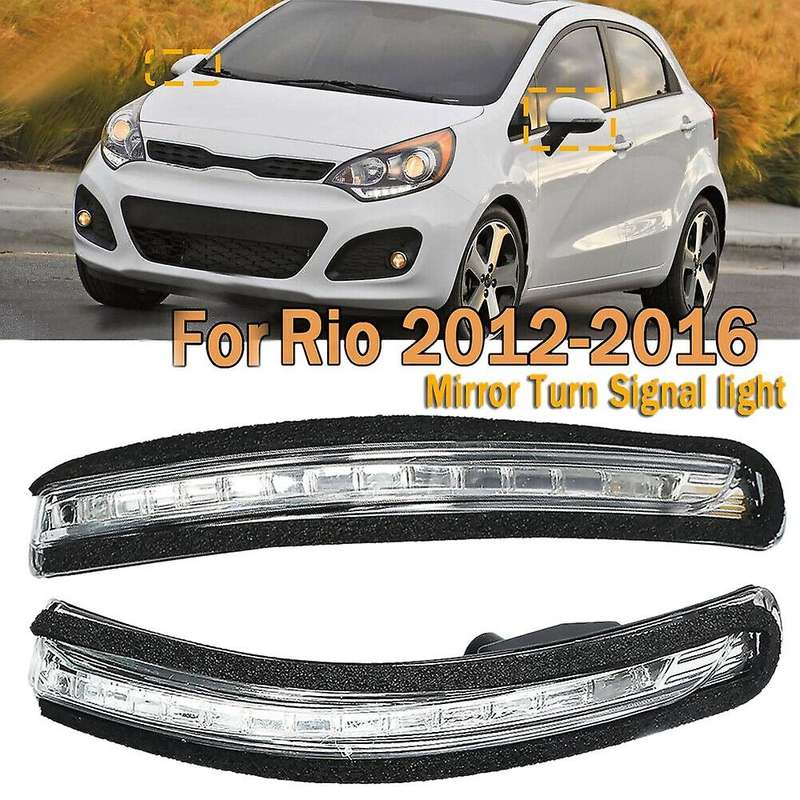 1 Pair for Kia Rio 2012-16 87624-1w000 Rearview Mirror Led Turn Lamp