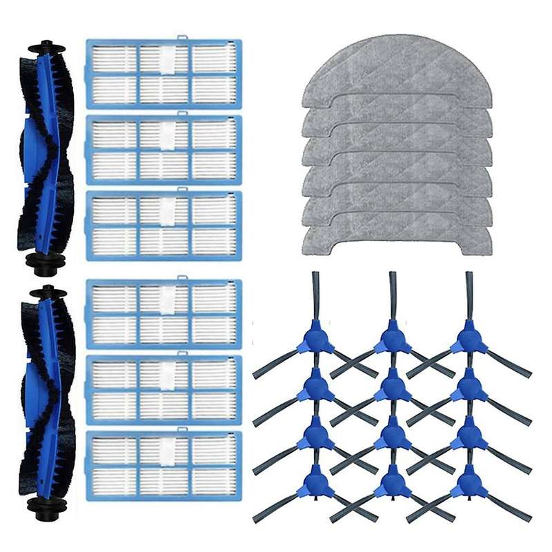 For Proscenic 850t Robotic Main Spin Brush Hepa Filter Mop Pad