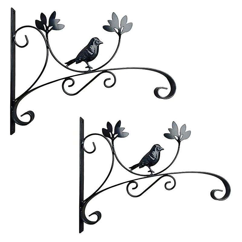 2pcs Wall Mount Hanging Hook Metal Indoor Outdoor Decorative Hanger
