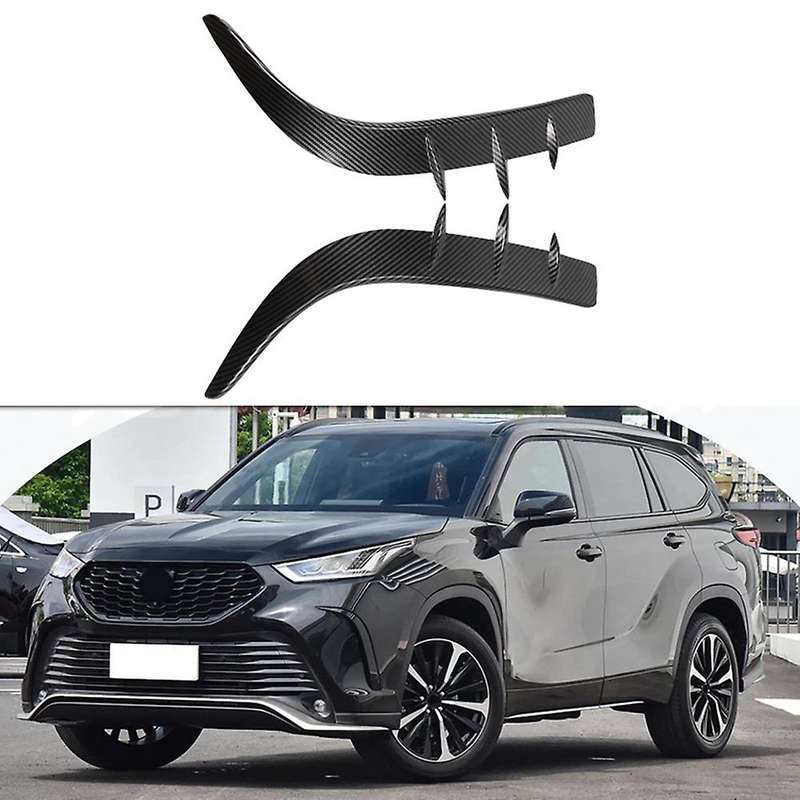 Carbon Fiber Car Front Fog Lamp Frame Cover for Toyota Crown Kluger