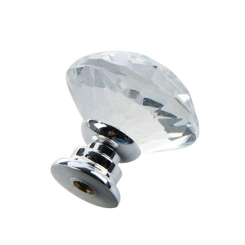 30pcs 30mm Diamond Crystal Glass Door Drawer Cabinet Furniture Handle