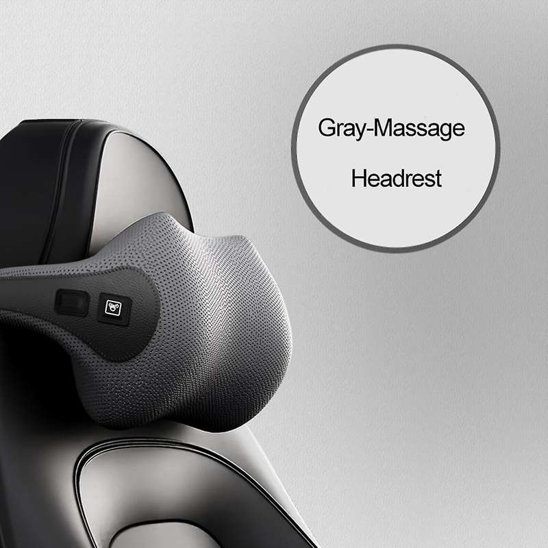 Massage Neck Support Pillow Car Seat Back Support Headrest(gray)