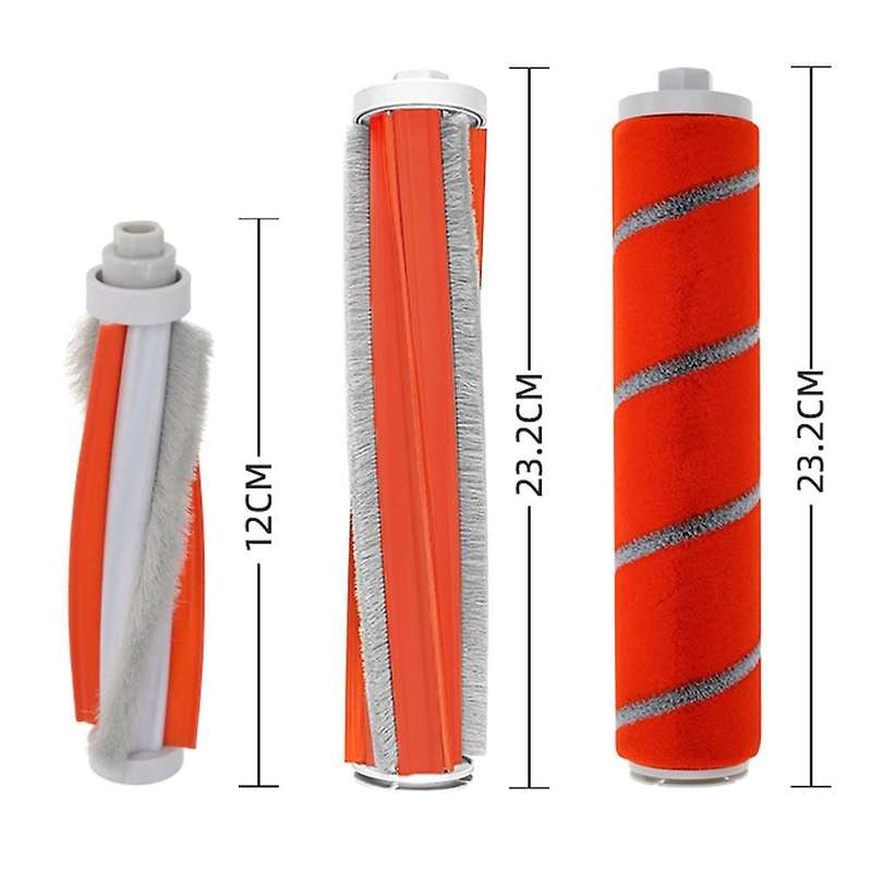 Roller Brush Soft Carbon Fiber Brush Mites Brush Hepa Filter