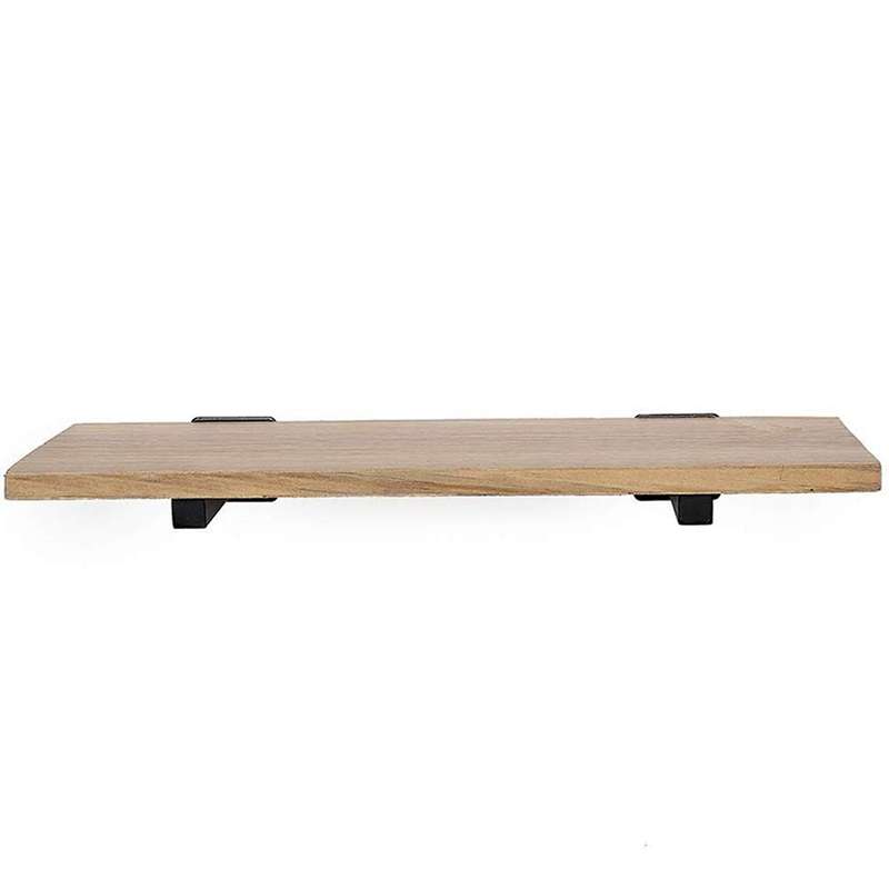 Floating Shelf Brackets-300 Mm Blind Metal Shelf(2 Pack - Black)