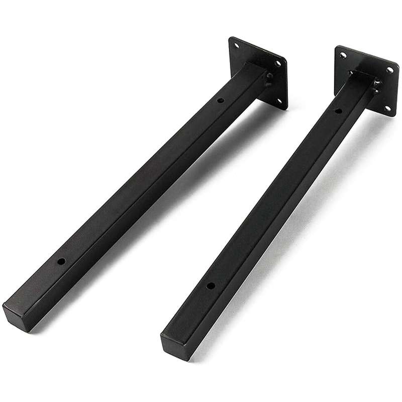 Floating Shelf Brackets-300 Mm Blind Metal Shelf(2 Pack - Black)