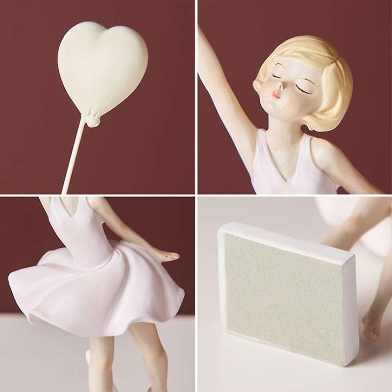 Resin Balloon Girl Sculpture Statue Figurine Character Craft ,yellow