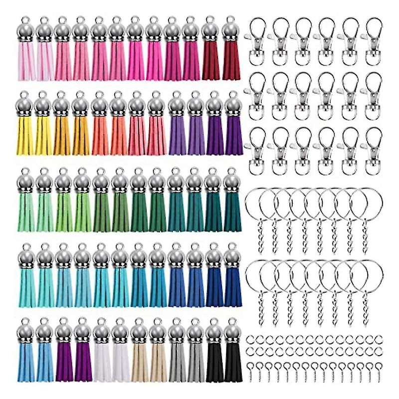 720pcs Key Ring Tassel Bulk with Keychain Tassels for Crafts