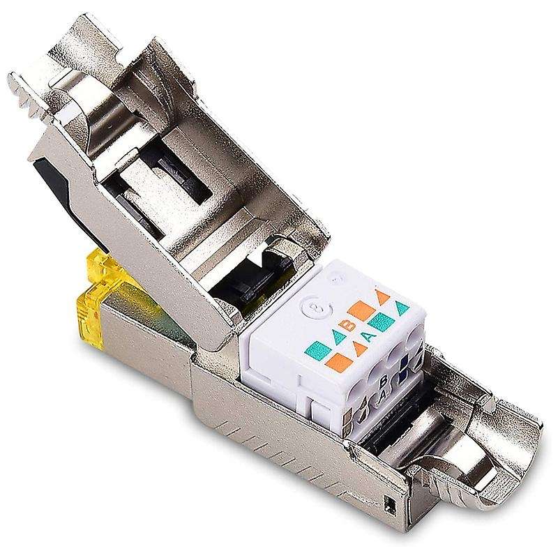 6-pack Tool Free Shielded Rj45 Cat 8,cat8 Termination Plug,cat8 Plug