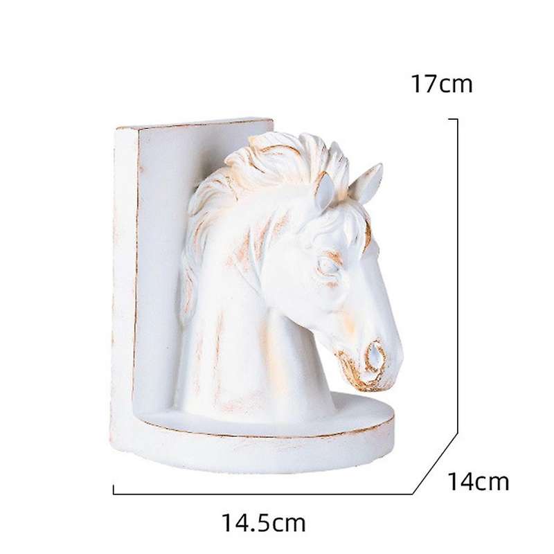 American Retro Horse Head Bookend Ornaments Resin Antique Crafts B