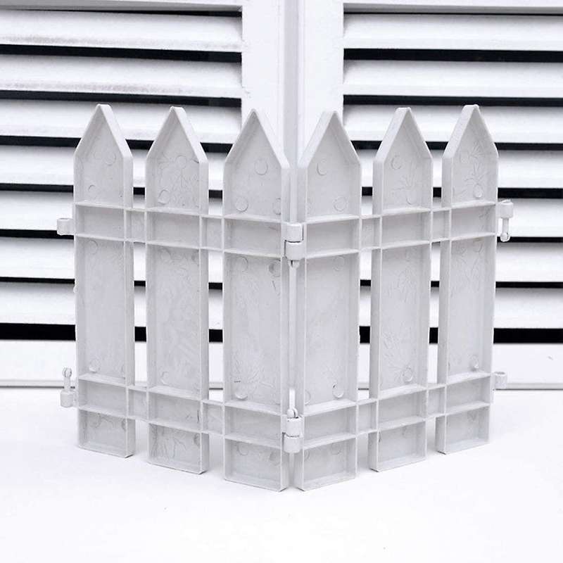 20pcs Picket Fence Christmas Tree Fence Decoration Garden Fence White