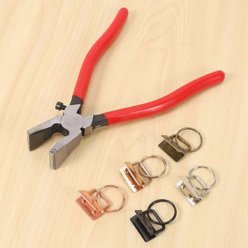 Key Fob Hardware,60pcs 1 Inch Key Fob with Key Fob Pliers Tool