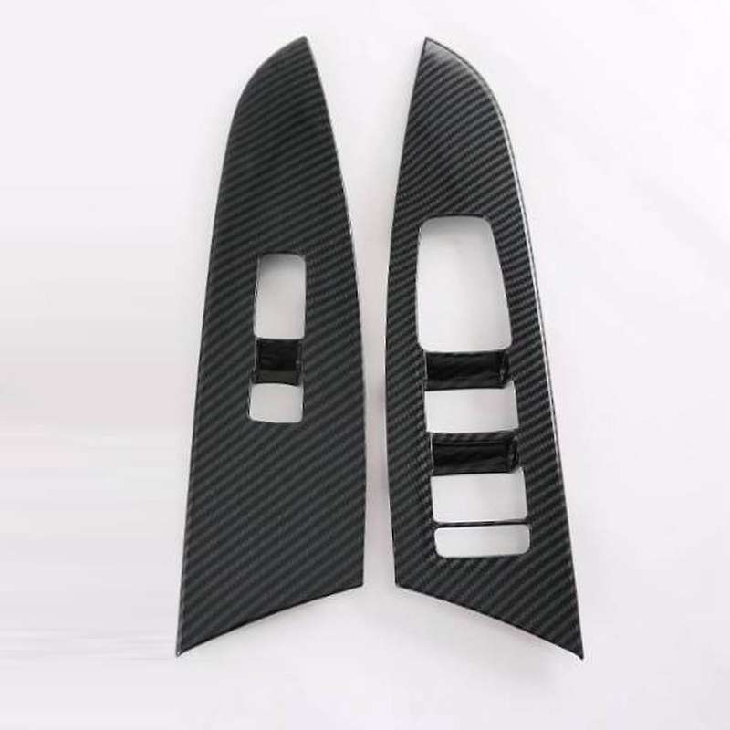 For Kia Mohave 2020 Car Carbon Fiber Glass Lift Button Switch Cover