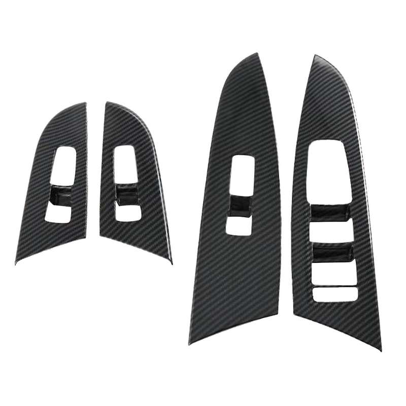 For Kia Mohave 2020 Car Carbon Fiber Glass Lift Button Switch Cover