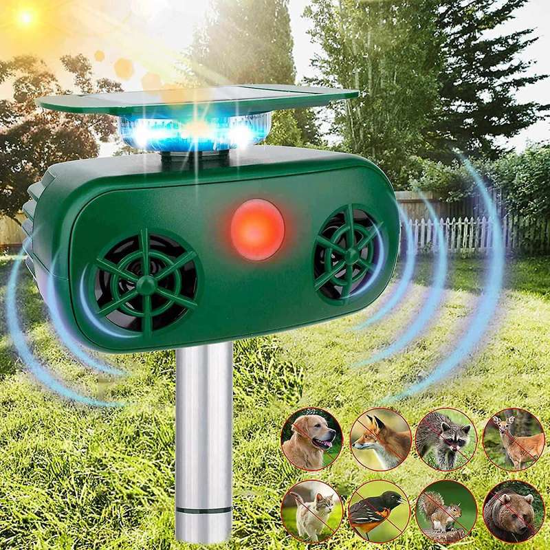 Solar Ultrasonic Animal Repellent, with Motion Sensor Waterproof