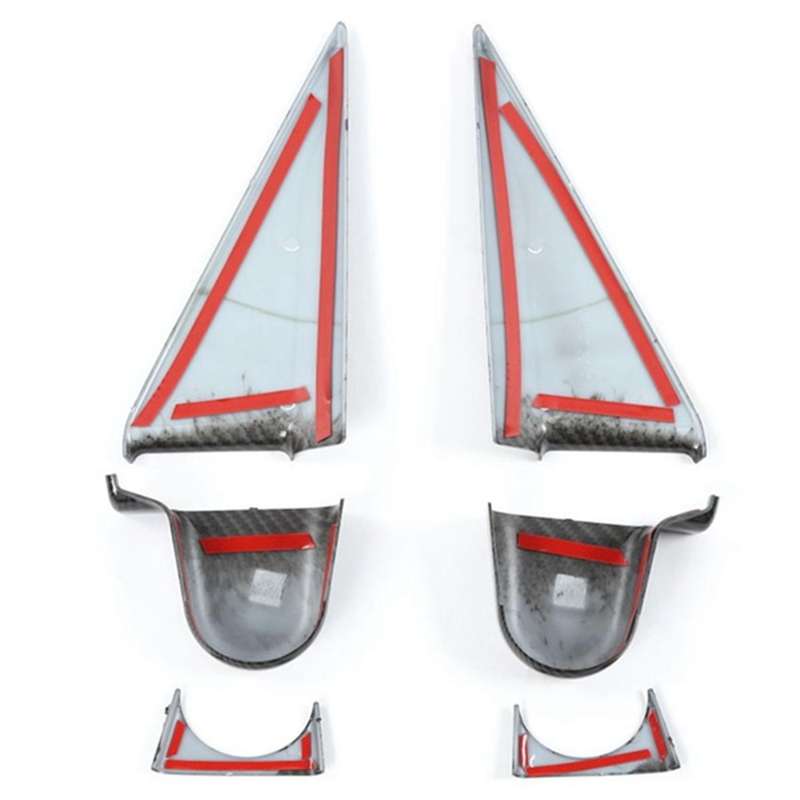 Car Rear Mirror Base Decoration Cover Carbon Fiber Grain Color