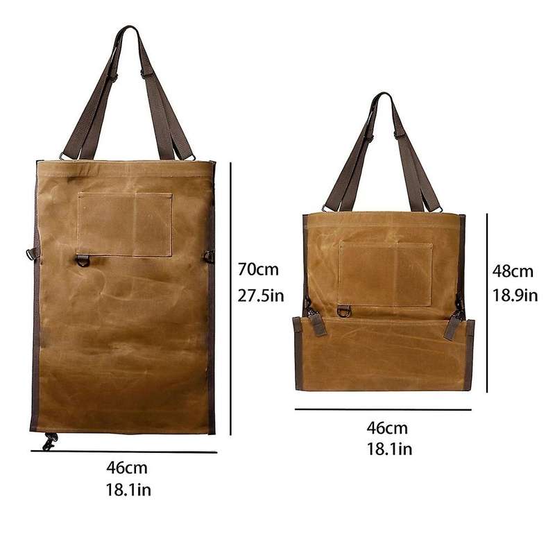 Garden Apron Vegetable Bag Adjustable Buckle Wet Wax Canvas Handfree