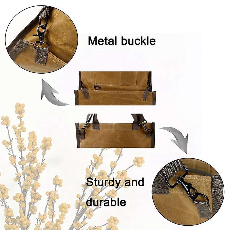 Garden Apron Vegetable Bag Adjustable Buckle Wet Wax Canvas Handfree