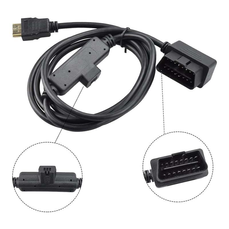 Interface Cable Obdii to Hdmi-compatible Monitor for Cs2 Cts2 Cts3
