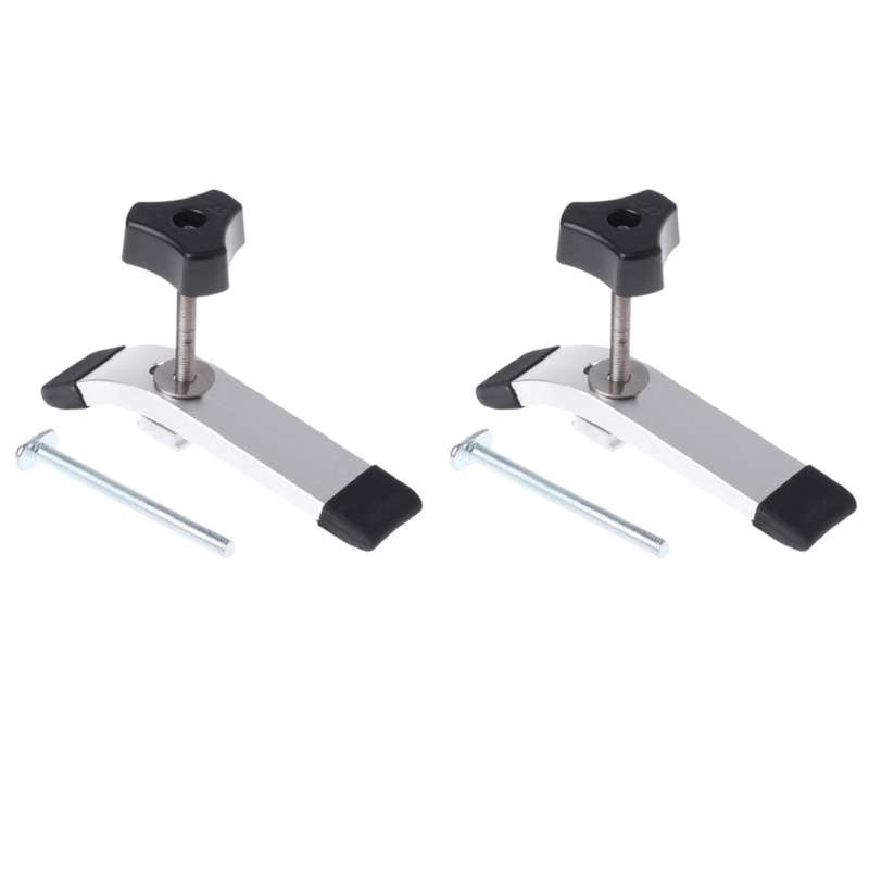 2x 8mm Metal Quick Acting Hold Down Clamp Set for T-slot Woodworking