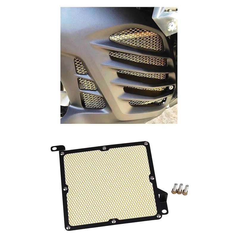 Motorcycle Radiator Guard Water Tank Cooler Guard Grille Mesh Black