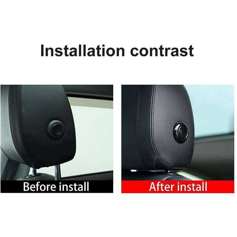 Car Seat Headrest Adjustment Button Cover Trim Sticker,b