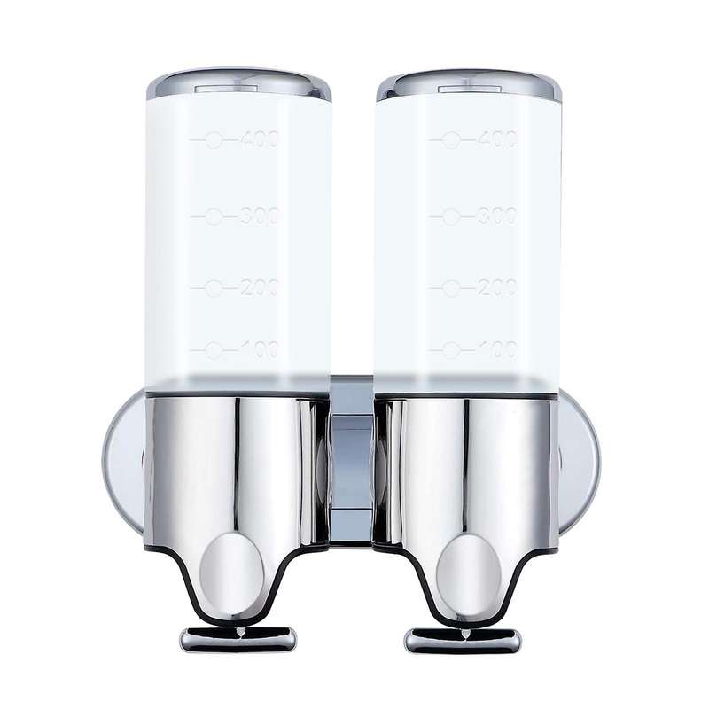 Double Chambers Wall Mounted Shower Pump, Soap Dispenser (1000ml)