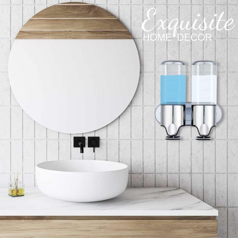 Double Chambers Wall Mounted Shower Pump, Soap Dispenser (1000ml)