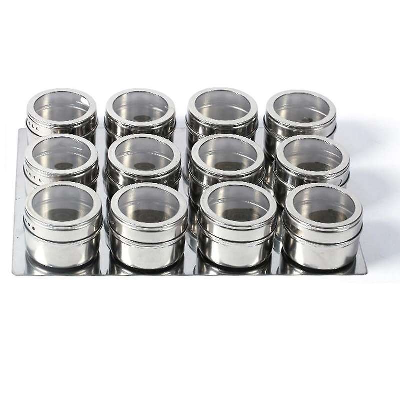 1 Set Spice Jar Seasoning Rack Stainless Steel Spice Organizer Box C