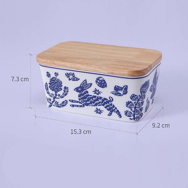 Butter Box Ceramic Container Storage Tray Dish Cheese Food Tool C