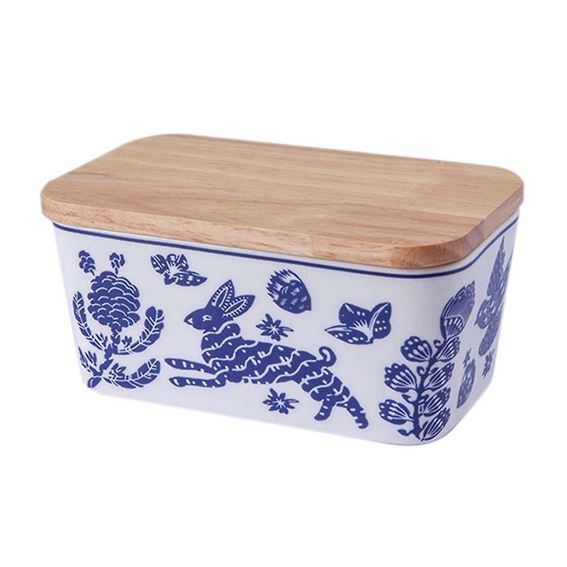 Butter Box Ceramic Container Storage Tray Dish Cheese Food Tool C