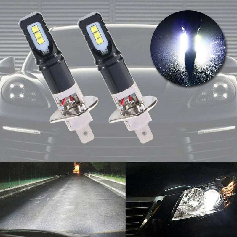 10pc H1 Led Headlight Bulbs 6000k 100w Super Bright Low Beam Fog Lamp
