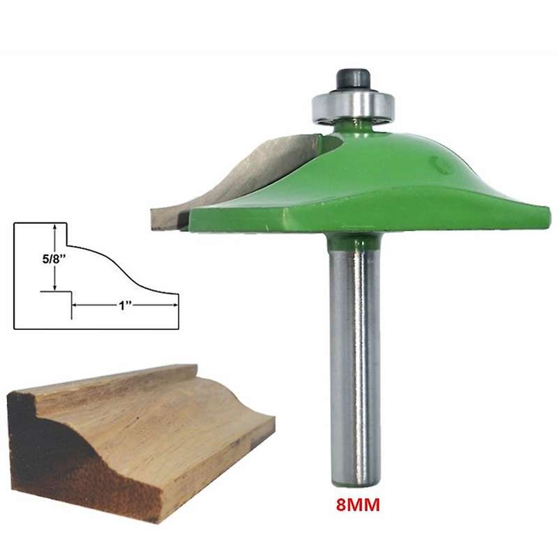 8mm Shank 2-1/2 Inch Raised Panel Router Bit Door Window Cove Line