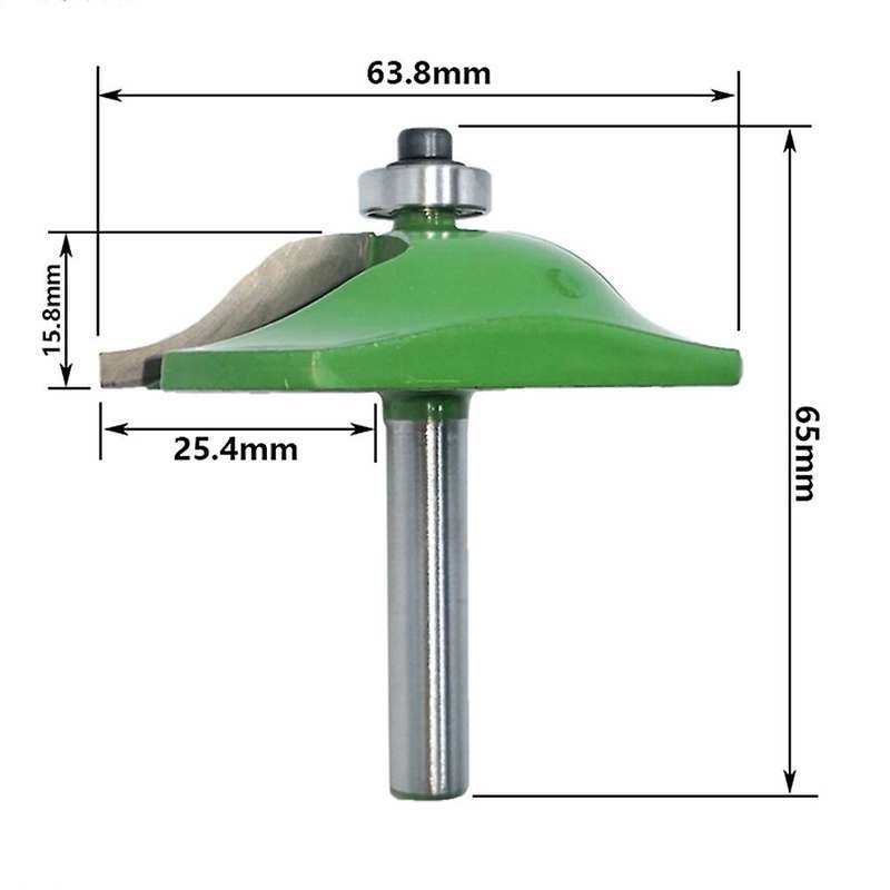 8mm Shank 2-1/2 Inch Raised Panel Router Bit Door Window Cove Line