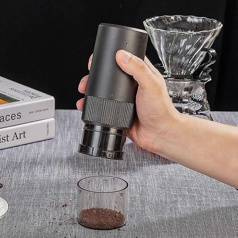 Electric Burr Coffee Grinder Portable Coffee Beans Burr Grinder White