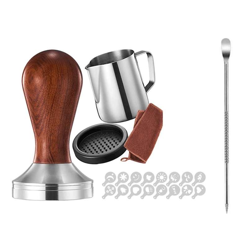 Espresso Tamper Set - 51mm Frothing Pitcher, Espresso Accessories
