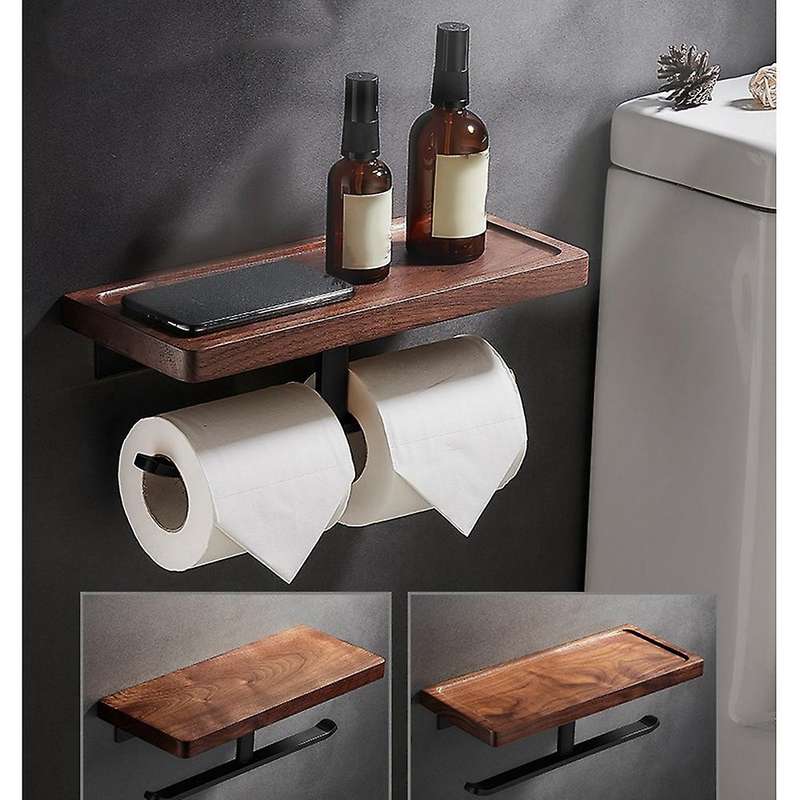 No Punch Wall Mounted Tissue Rack Toilet Rack Bathroom Double A