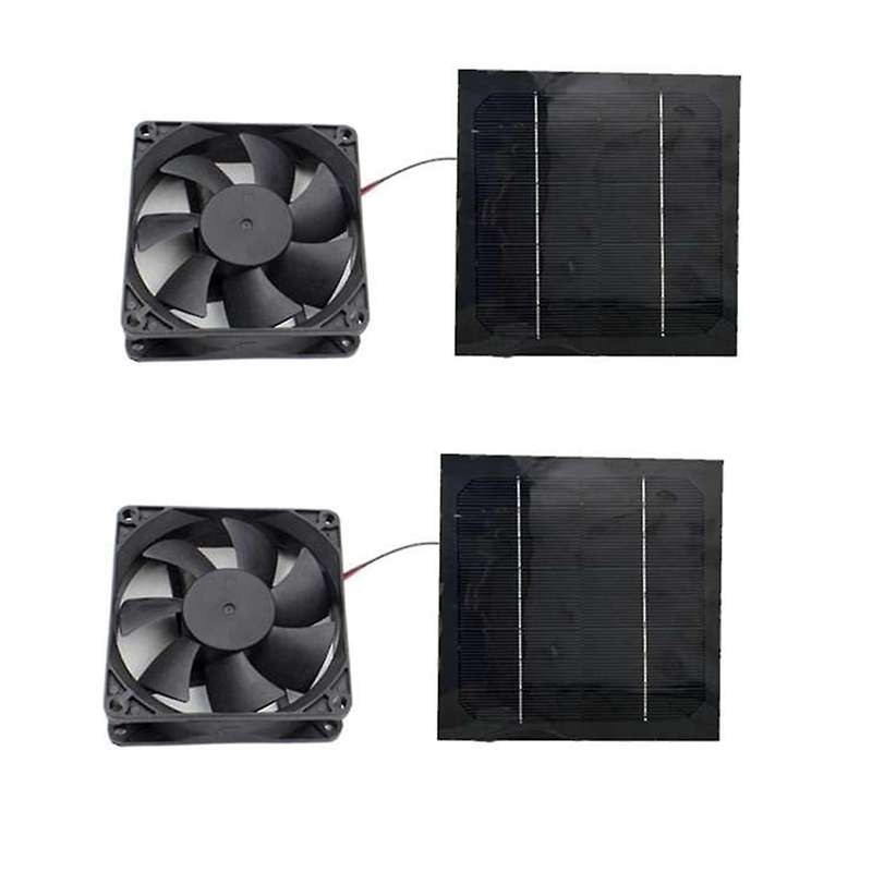 2pcs 20w 6 Inch Solar Exhaust Fan Kit