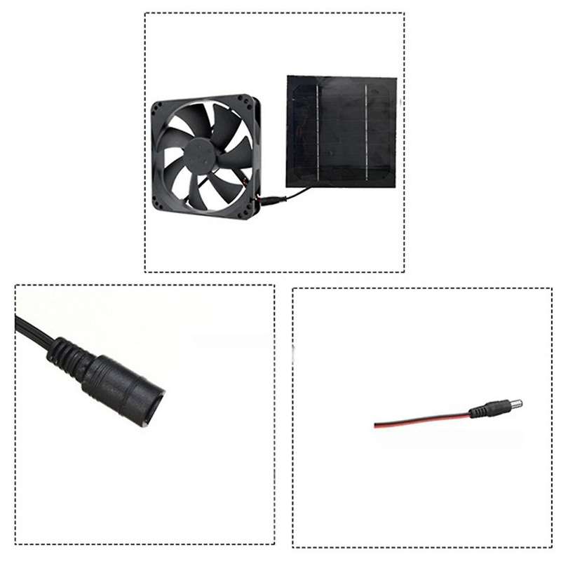 2pcs 20w 6 Inch Solar Exhaust Fan Kit