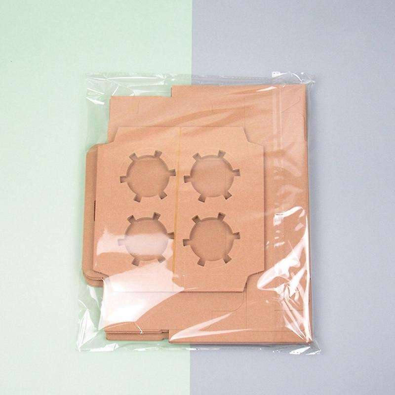 20 Pieces Open Window Cup Cake Box 6 Kraft Paper Baking Pastry Box