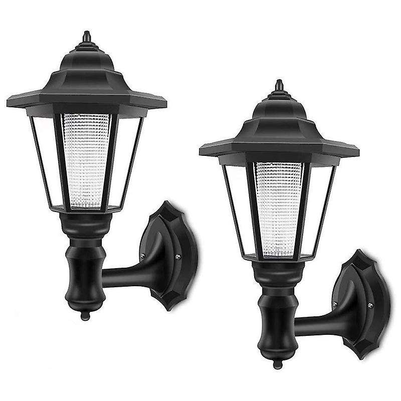 Solar Wall Lantern Wall Lamp, Solar Garage, Front Porch,white-2 Pack