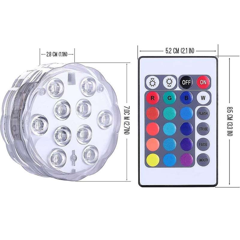 Led 24-key Remote Control Colorful Rgb Lights Luminous Toys Fish, G