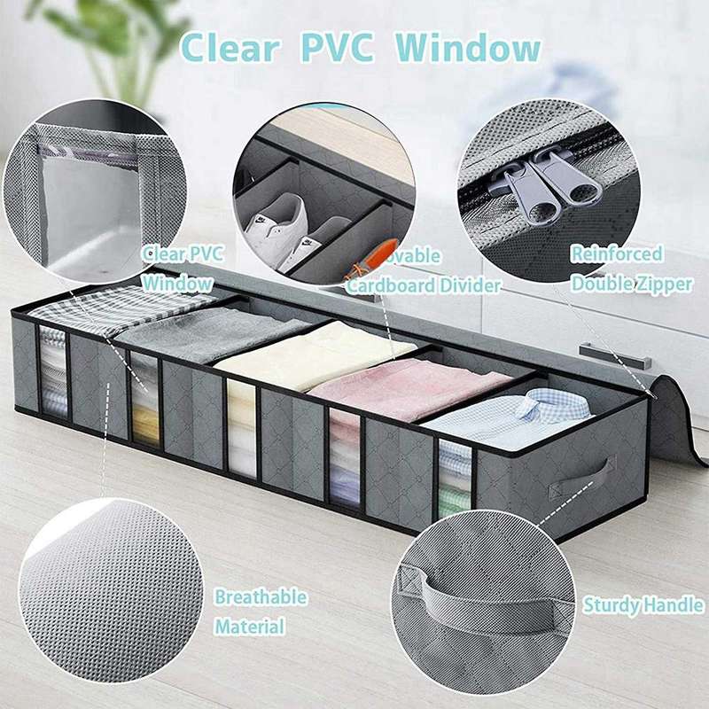 4 Pack Underbed Storage Bag,clothes Storage Bag,for Clothes/blanket