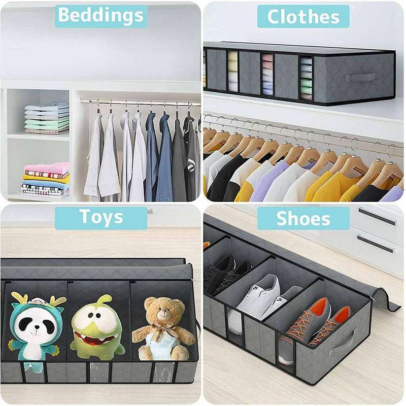 4 Pack Underbed Storage Bag,clothes Storage Bag,for Clothes/blanket