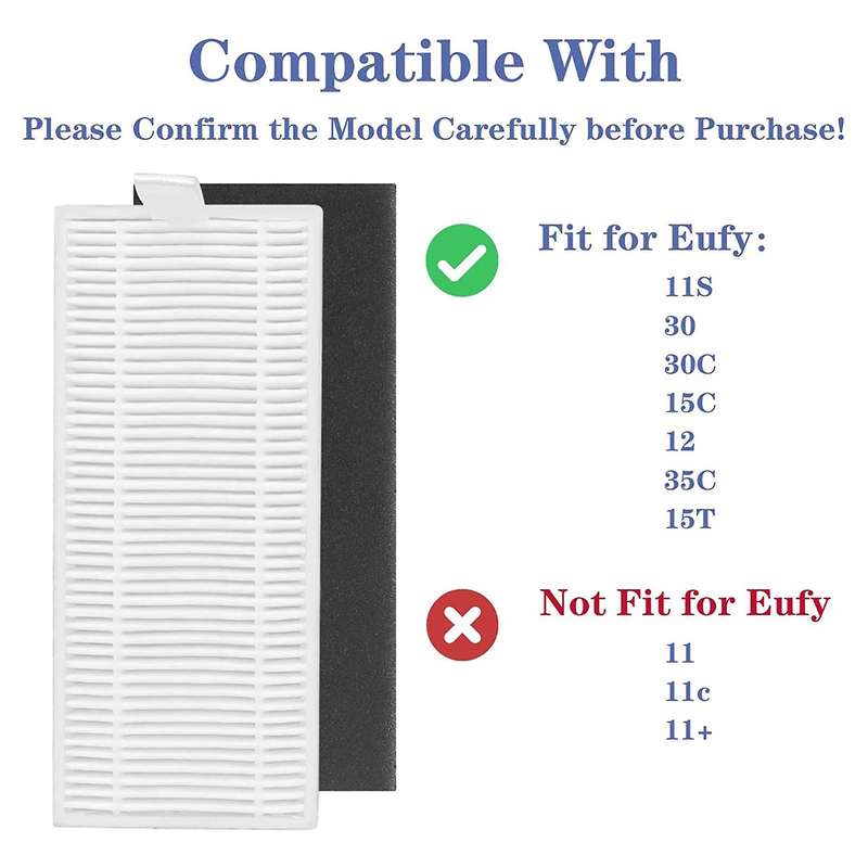 Roller Brush Side Brushes Hepa Filters for Eufy Robovac 11s 30 30c