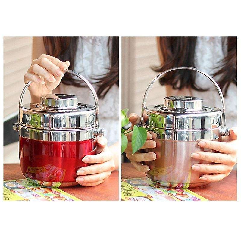 1.5lstainless Steel Food Bento Box 12 Hours Vacuum Lunch Box -pink