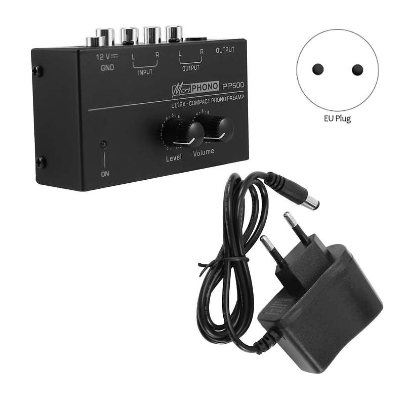 Pp500 Ultra-compact Phono Preamp 1/4 Inch Output Interfaces,eu Plug