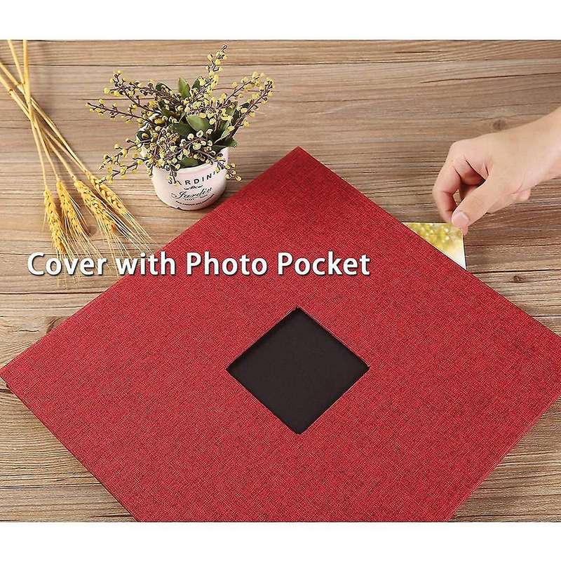 Linen Scrapbook Book Photo Albums Holds Size 4x6 5x7 8x10 Picture